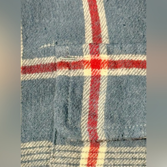 Lucky Brand Classic Fit Plaid Flannel Shirt Blue Red XL Soft Cotton - Picture 4 of 11